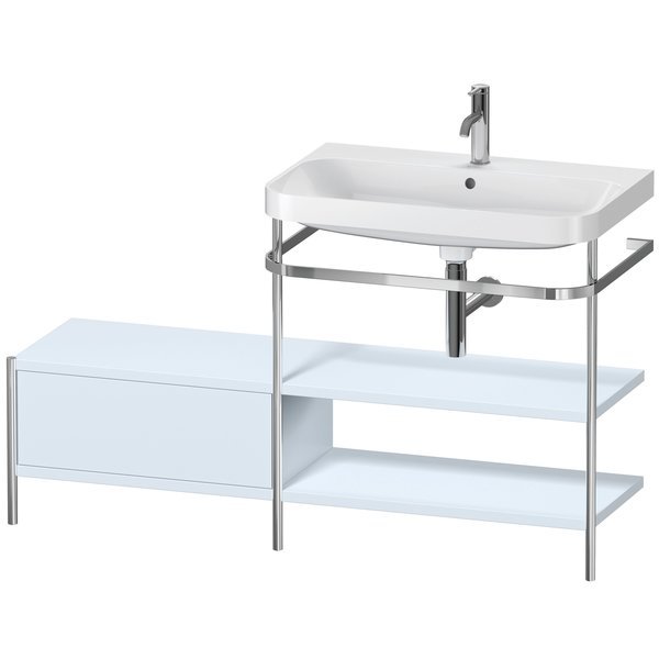 Happy D.2 Plus C-Shaped Metal Console Light Blue Satin Matte, Duravit, Mfr#: HP4847O9797